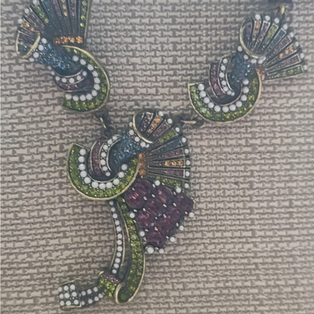 Authentic Heidi Daus Speechless Splendor Statement Multicolor Necklace - Picture 4 of 10